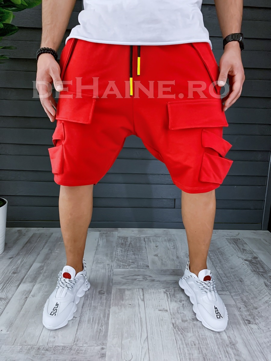 Pantaloni scurti de trening stil VAGABOND rosii 2501 O1-1